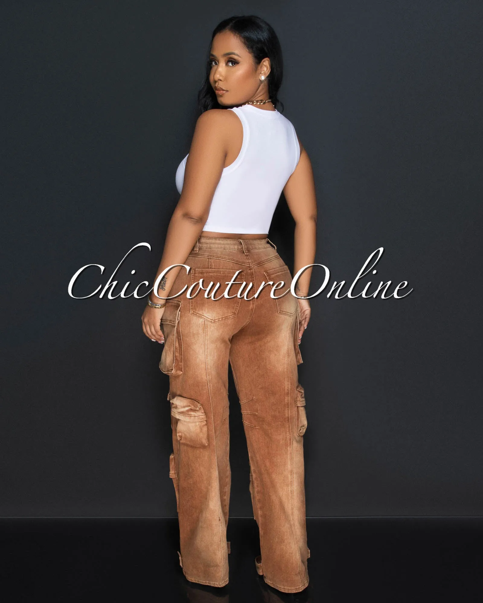 Wilma White Basic Crop Top sold by Chic Couture product image thumbnail 3