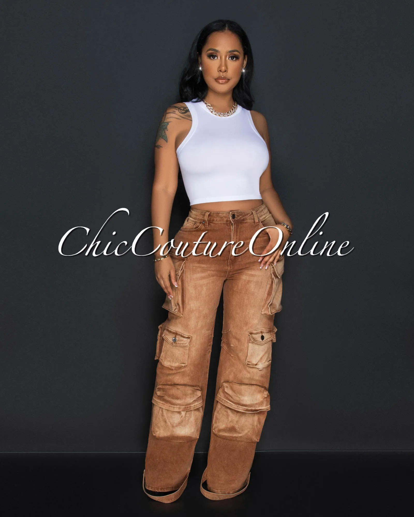Wilma White Basic Crop Top sold by Chic Couture product image thumbnail 2