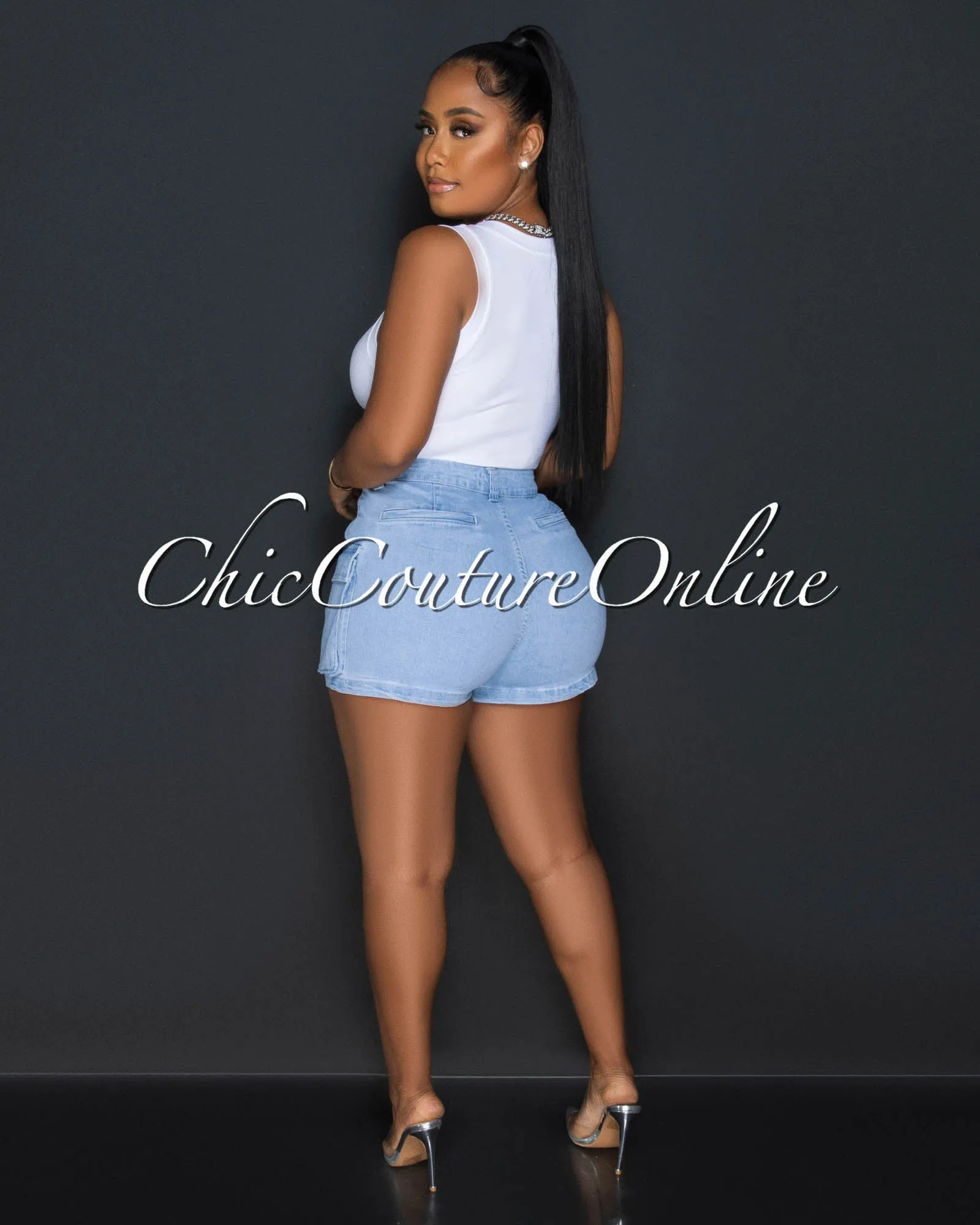 Dona White Sleeveless Tank Top sold by Chic Couture product image thumbnail 5