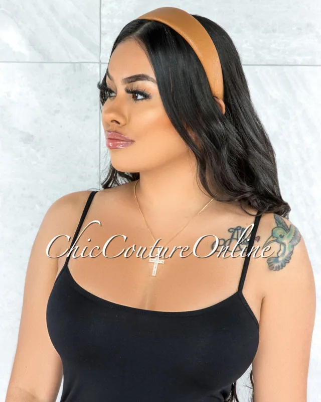 *Alexis Brown Faux Leather Simple Headband sold by Chic Couture