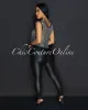 Vazy Black Rhinestones Mesh Top sold by Chic Couture