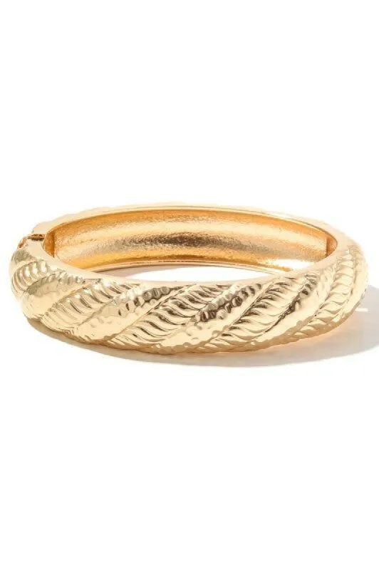 Sammy Gold Rope Twist Bangle Bracelet sold by chic