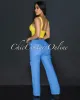 *Kerly Light Blue Cargo Linen Pants sold by Chic Couture