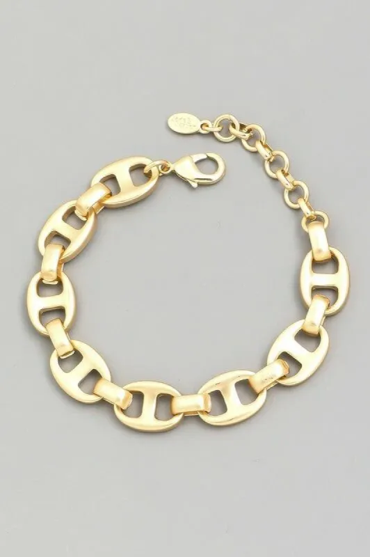 Dinna Gold Anchor Chain Bracelet sold by chic