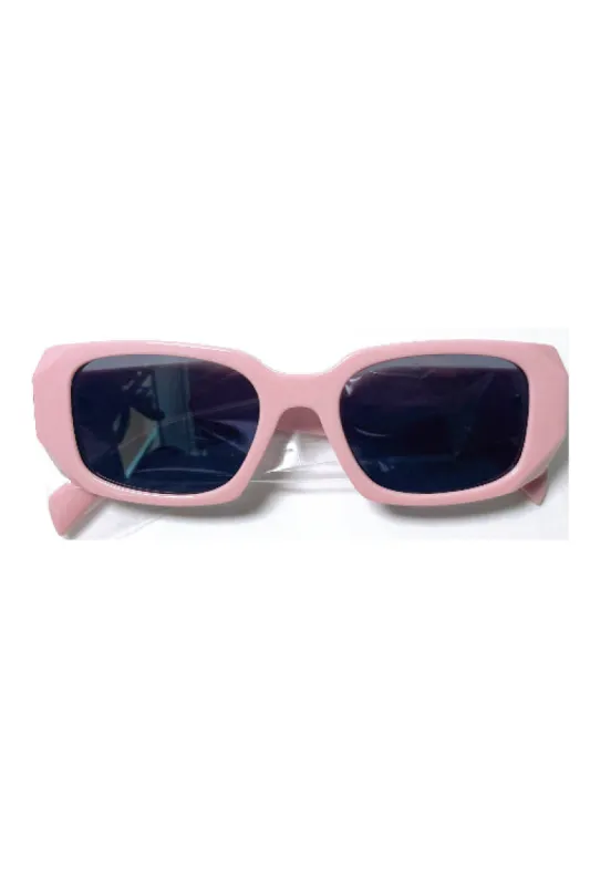 Kimberly Pink Sharp Geometric Sunglasses sold by Chic Couture