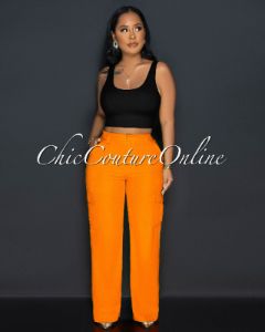 Radia Black Back Cut-Out Crop Top sold by Chic Couture