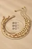Luke 3 Row Bracelet with Mixed Chains sold by Chic Couture