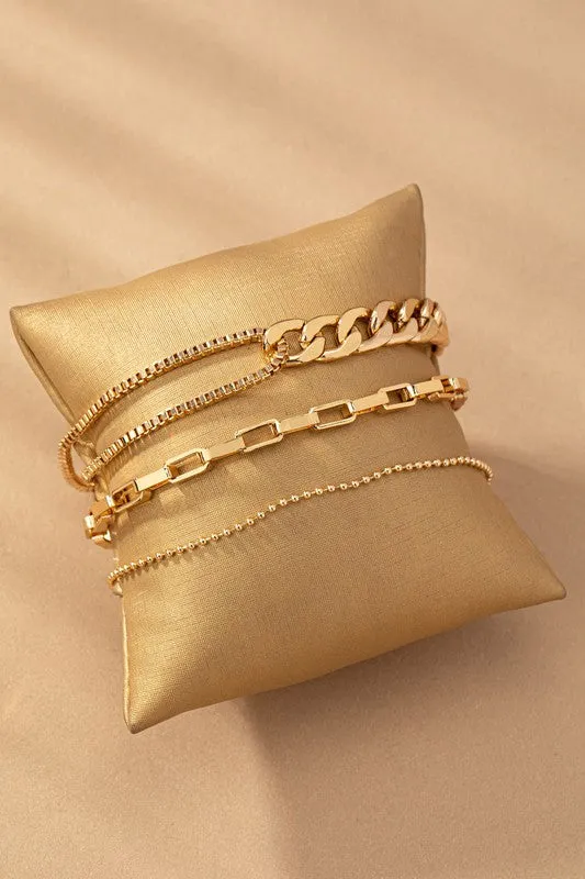 Luke 3 Row Bracelet with Mixed Chains sold by Chic Couture product image thumbnail 4