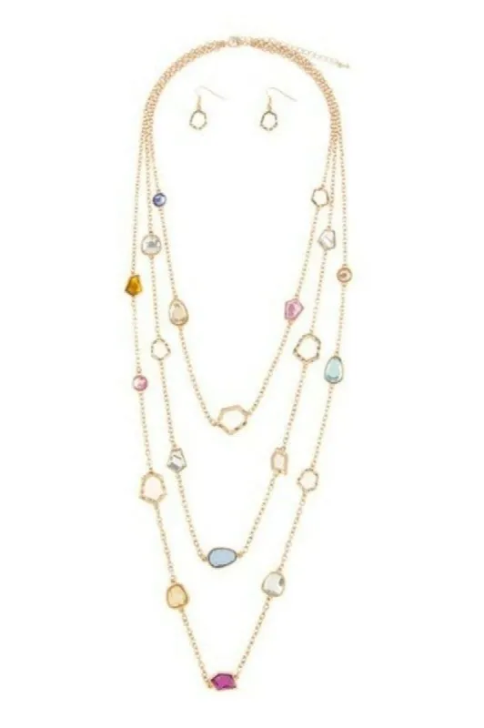 Steph Multi Layer Golden Chain  Necklace sold by chic