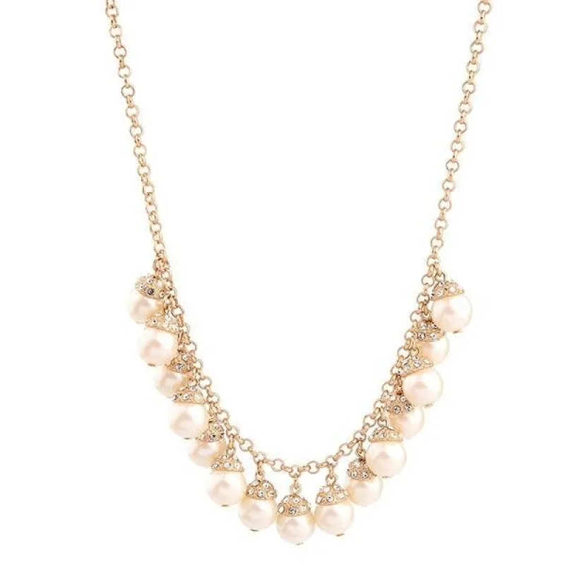 *Mateo Golden Elegant Pearl Bead Necklace sold by chic
