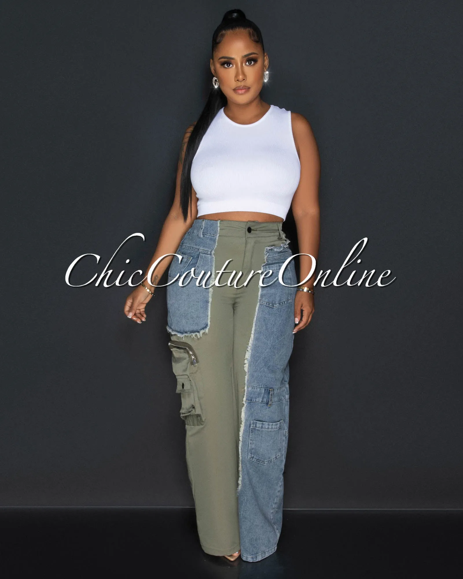 *Pasty Off-White Ribbed Crop Top sold by Chic Couture product image thumbnail 5