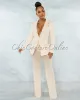 *Alicia Nude Blazer & Mesh Pearl Pants Set sold by Chic Couture