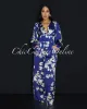 Foxxy Blue Cream Floral Silky Wide Legs Jumpsuit sold by Chic Couture