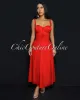 Landon Red Sweetheart Corset Midi Dress sold by Chic Couture
