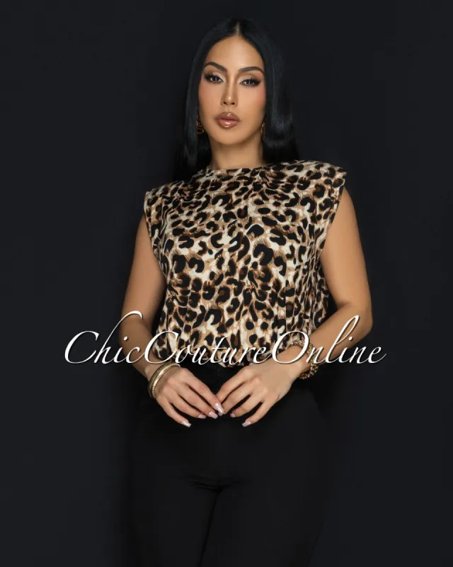 Heavenly Leopard Loose Print Top sold by Chic Couture