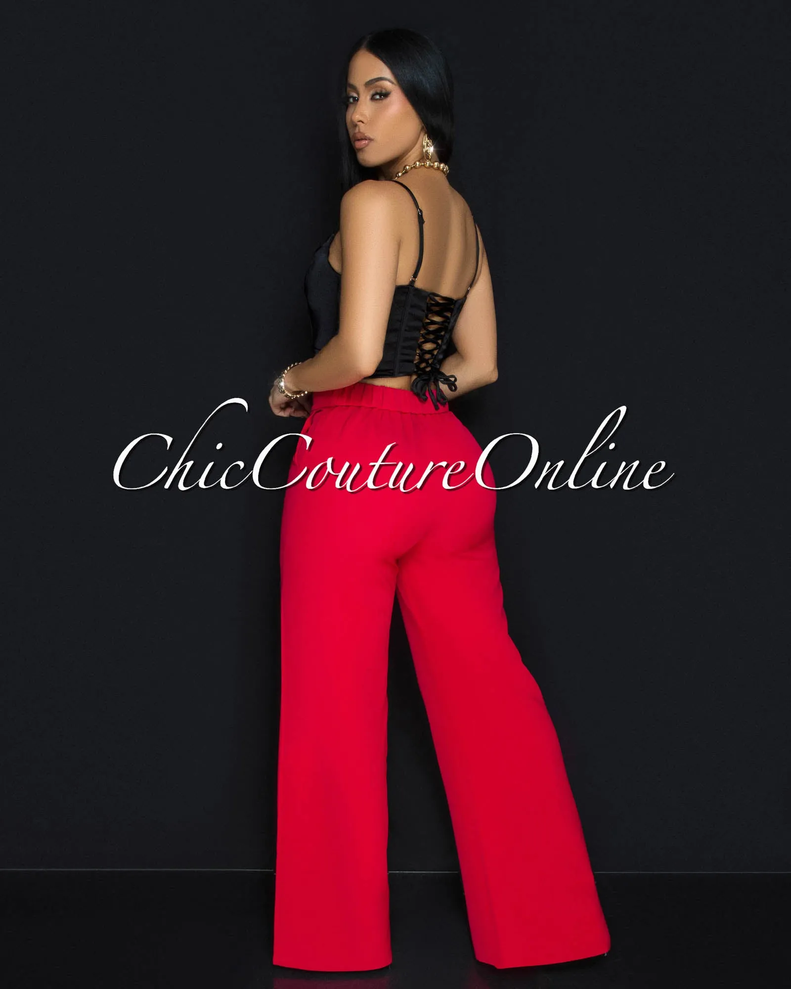 Cooper Fuchsia Straight Legs Pants sold by Chic Couture product image thumbnail 3
