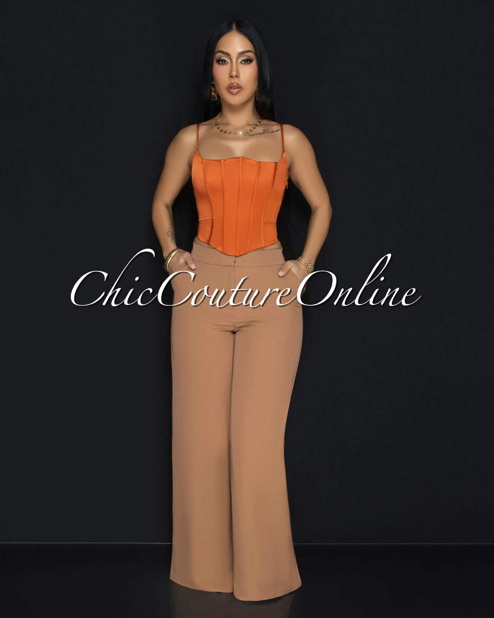 Cooper Nude Straight Legs Pants sold by Chic Couture product image thumbnail 2