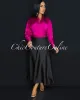 *Mallea Black Textured Silky Skirt sold by Chic Couture