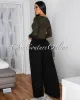 Shika Black Shimmer Top & Linen Pants Set - PRE-ORDER sold by Chic Couture