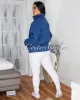 Herby Medium Denim Puffy Jacket sold by Chic Couture