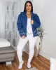 Herby Medium Denim Puffy Jacket sold by Chic Couture