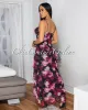 Valeria Multi-Color Floral print Slit Maxi Dress sold by Chic Couture
