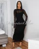 Engelie Black Lace Long Sleeves Dress sold by Chic Couture