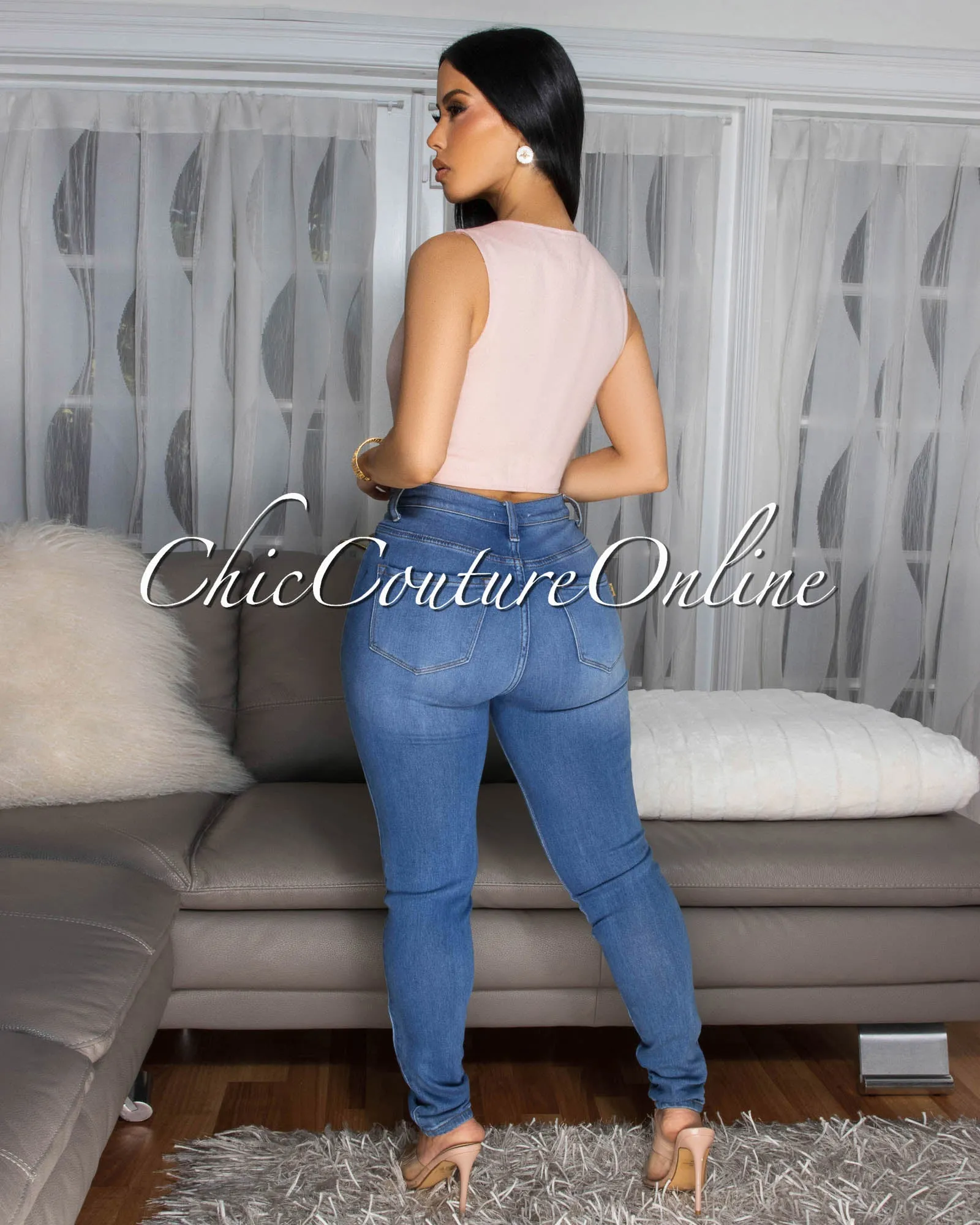 Brynn Light Pink Woven Vest sold by Chic Couture product image thumbnail 4