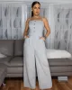 Venegas Heather Grey Luxe Jumpsuit sold by Chic Couture