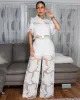 Florentia White Crochet Top & Pants Set sold by Chic Couture