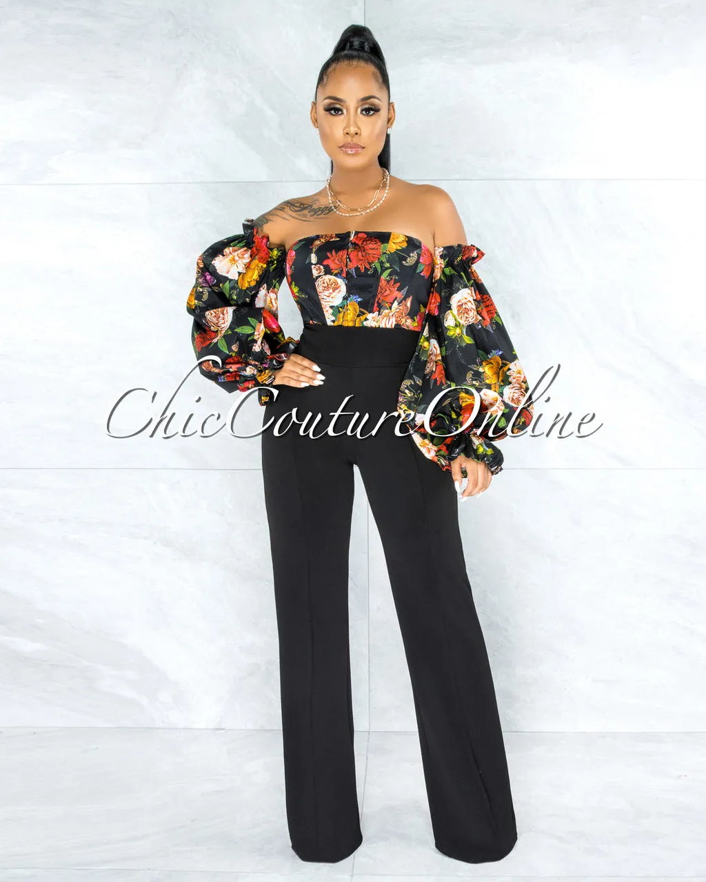 Marcie Black High Waist Straight Legs Pants sold by Chic Couture product image thumbnail 5