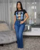Zillah Black Headshot Graphic T-Shirt sold by Chic Couture