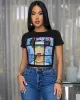 Zillah Black Headshot Graphic T-Shirt sold by Chic Couture