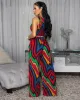 Layola Red Multi-Color Print Pants Set sold by Chic Couture