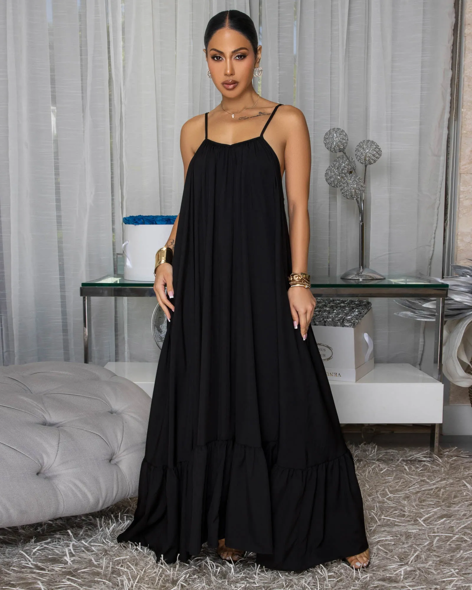 Petrovna Black Maxi Dress sold by Chic Couture