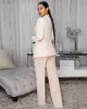 Alice Nude Blazer & Mesh Pearl Pants Set sold by Chic Couture