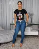 Huddak Dark Denim Washed Jogger Jeans sold by Chic Couture