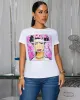 Zillah White Headshot Graphic T-Shirt sold by Chic Couture