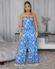Orlando Blue Multi-Color Print Pants Set sold by Chic Couture
