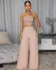 Callin Nude Linen Pants Set sold by Chic Couture