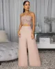Callin Nude Linen Pants Set sold by Chic Couture