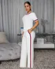 Jameson Off-White Stripes ULTRA-LUXE Knit Pants Set sold by Chic Couture
