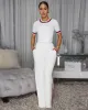Jameson Off-White Stripes ULTRA-LUXE Knit Pants Set sold by Chic Couture