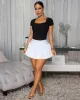 Gabby White Bubble Ultra Mini Skort sold by Chic Couture