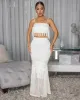 Avaya Ivory Tassel Crop Top & Skirt Set sold by Chic Couture