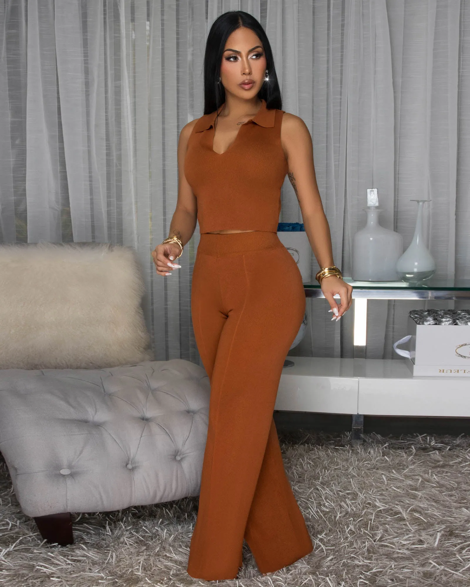 Zara Sienna Knit Pants Set (10/9/2025) sold by Chic Couture product image thumbnail 3