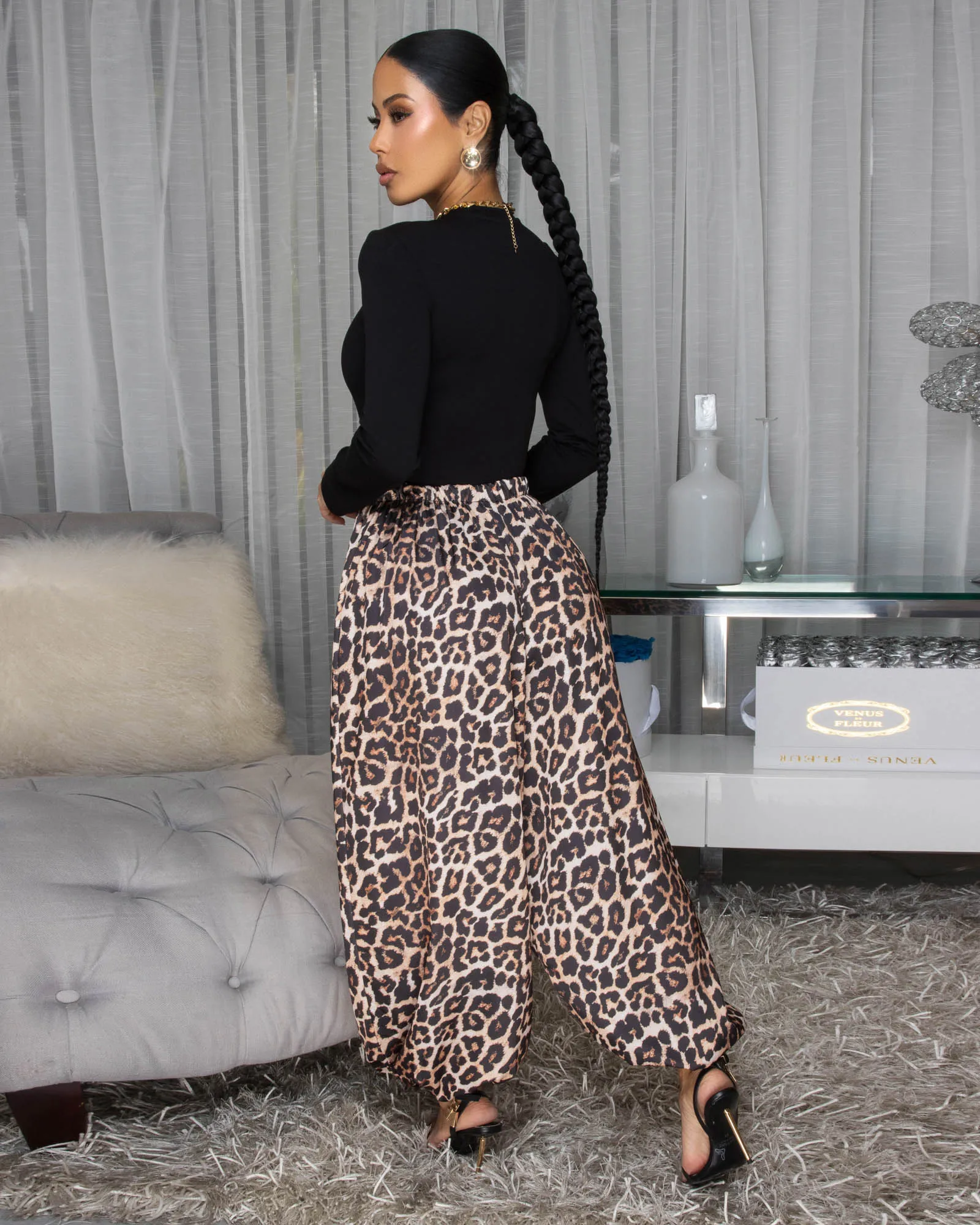 Tessane Leopard Print Bubble Pants sold by Chic Couture product image thumbnail 4