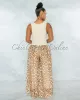 *Sharley Nude Leopard Print Wide Legs Waistband Pants sold by Chic Couture