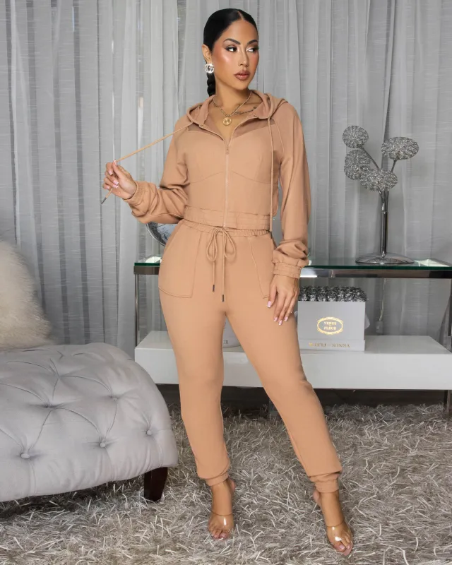 Keiser Nude Net Design Jogger Set sold by Chic Couture