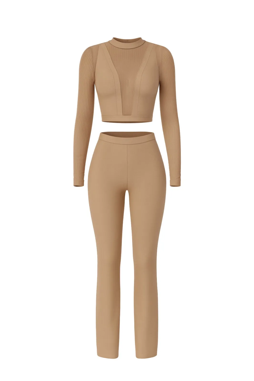 Margaux Mocha Bandage Leggings Set sold by Chic Couture product image thumbnail 4